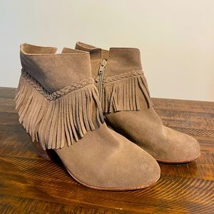 Gianni Bini suede Fringe bootie